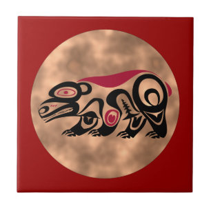 Indianer Schild Native American shield Ceramic Tile