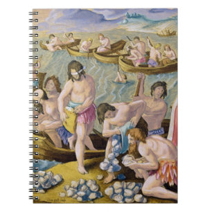 Indians diving for pearls, plate 93 from 'Venation Notebook