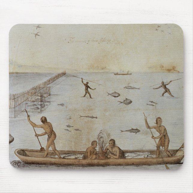 Indians Fishing Mouse Pad (Front)
