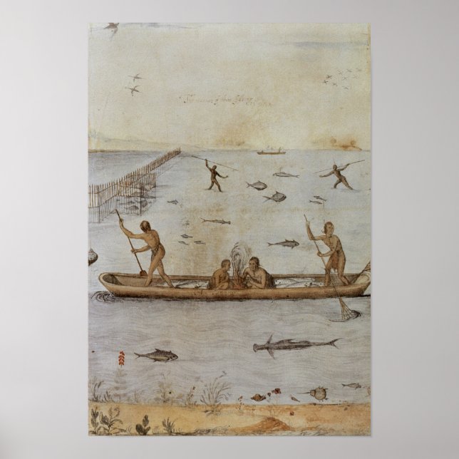 Indians Fishing Poster (Front)