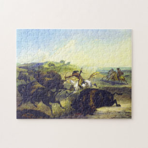 Indians Hunting the Bison Karl Bodmer 1839 Jigsaw Puzzle
