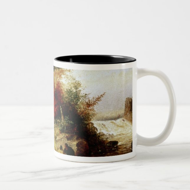 Indians transport furs through Canadian Two-Tone Coffee Mug (Right)