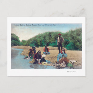 Indians Washing Clothes in the Russian River Postcard