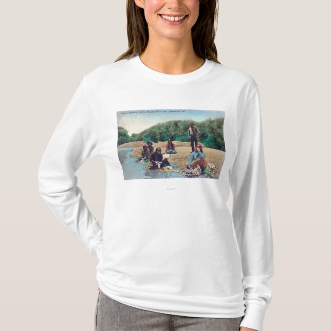 Indians Washing Clothes in the Russian River T-Shirt (Front)