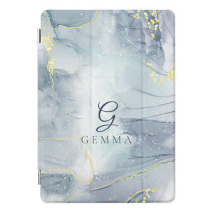 Indicolite Gold Glitter Watercolor Customizable iPad Pro Cover