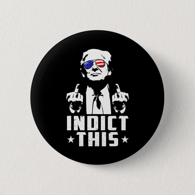 Indict This Political Arrest For Republican Mens W Button (Front)