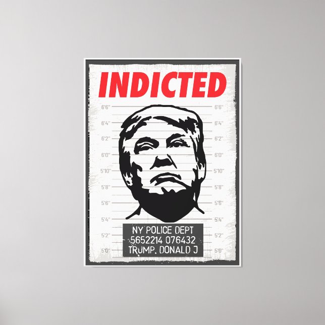Indicted Donald Trump Canvas Print (Front)