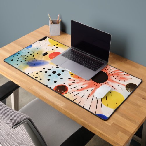 Indie Art Colorful Splash Desk Mat