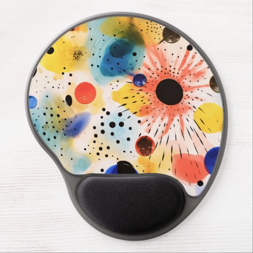 Indie Art Colorful Splash Gel Mouse Pad