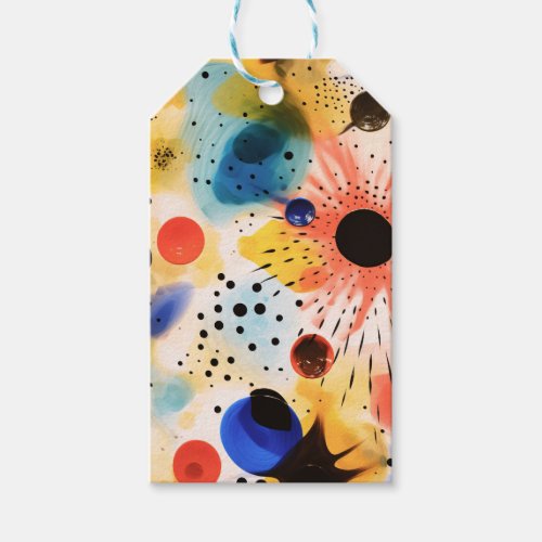 Indie Art Colorful Splash Gift Tags