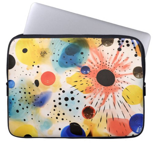 Indie Art Colorful Splash Laptop Sleeve