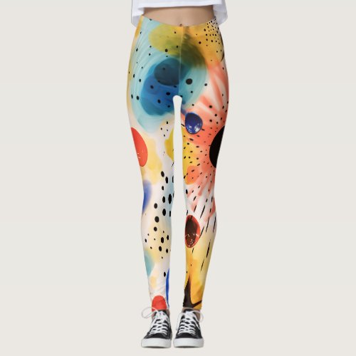 Indie Art Colorful Splash Leggings