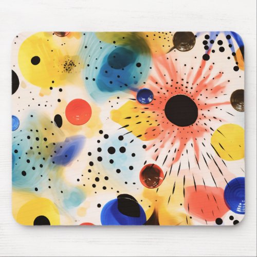 Indie Art Colorful Splash Mouse Pad