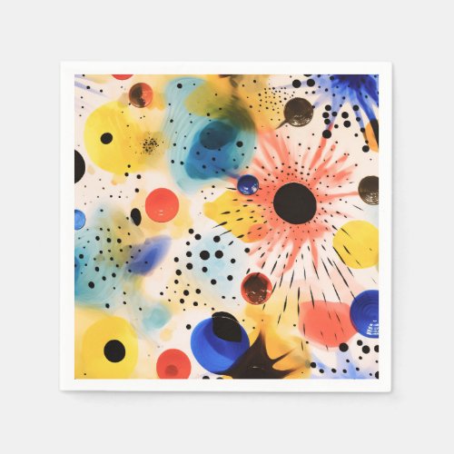 Indie Art Colorful Splash Napkins