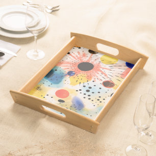 Indie Art Colorful Splash Serving Tray