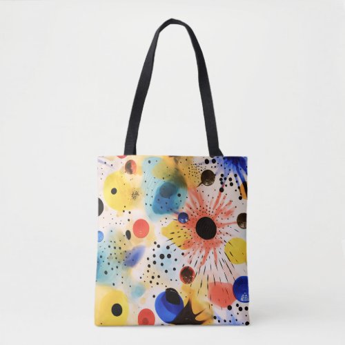 Indie Art Colorful Splash Tote Bag