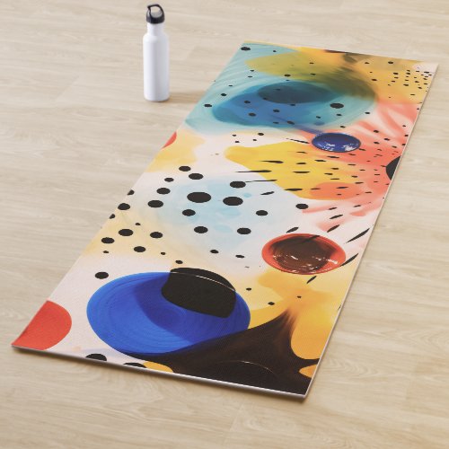 Indie Art Colorful Splash Yoga Mat