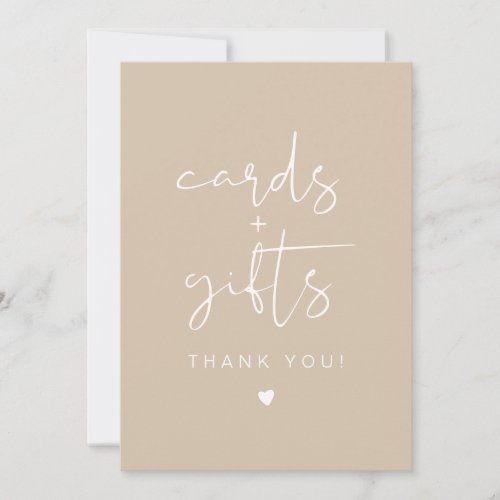 INDIE Bohemian Beige Cream Cards  Gifts Sign