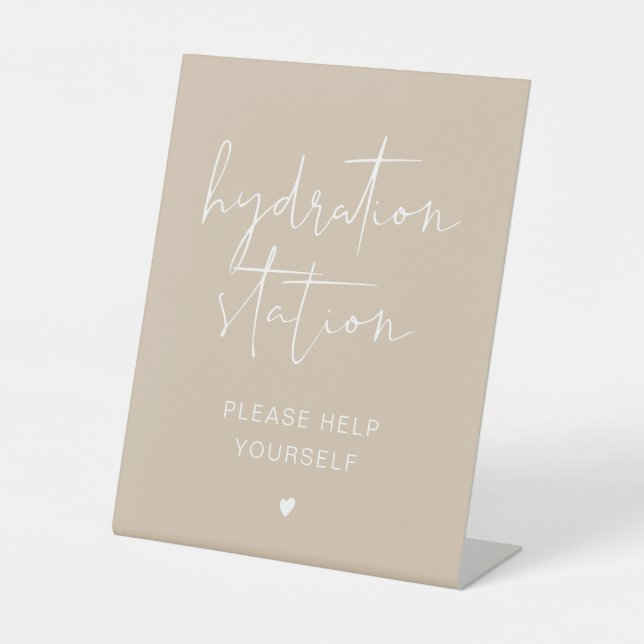 INDIE Bohemian Beige Cream Hydration Station  Pede Pedestal Sign (Front)