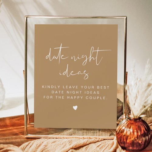 INDIE Bohemian Beige Date Night Card Template Post Poster