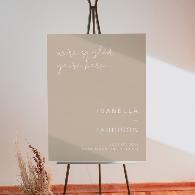 INDIE Bohemian Desert Beige Wedding Welcome Foam Board (Creator Uploaded)