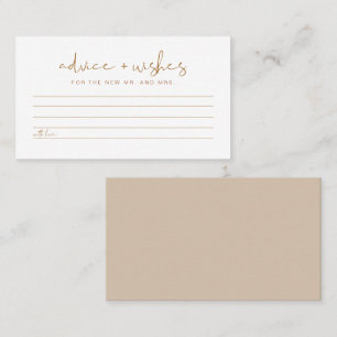 INDIE Bohemian Newlywed Advice and Wishes Game Place Card