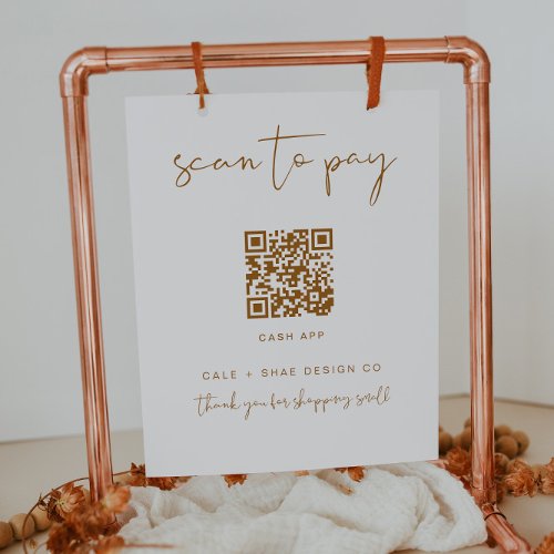 INDIE Bohemian Small Business Payment Sign