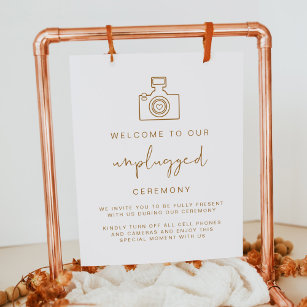 INDIE Bohemian Unplugged Ceremony Wedding Sign
