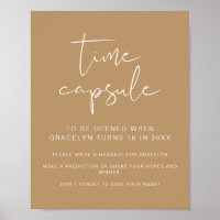 INDIE Boho Baby Shower Time Capsule Sign 