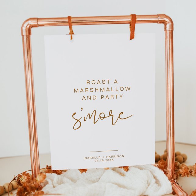 INDIE Boho Burnt Orange S'mores Bar Sign (Creator Uploaded)