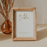 INDIE Boho Burnt Orange Wedding Blank Table Number<br><div class="desc">This modern minimal wedding table number features an edgy handwritten font and modern minimalist design with a boho burnt orange and white color combination. This table number card is perfect if you want to fill in your table numbers at a later time. Easily edit all colors to match your wedding...</div>
