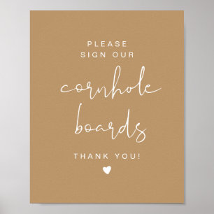 INDIE Boho Cornhole Guestbook Wedding Sign