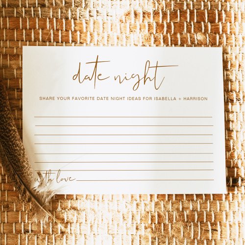 INDIE Boho Earth Tone Date Night Ideas Card Game