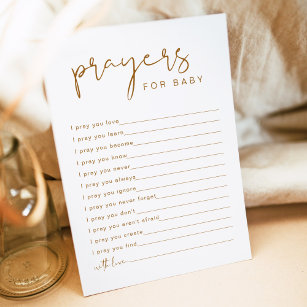 INDIE Boho Prayers for Baby Card