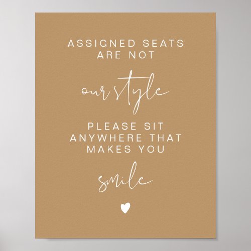 INDIE Boho Sit Anywhere No Assigned Seats  Poster