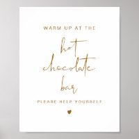 INDIE Boho Terracotta Hot Chocolate Bar Sign
