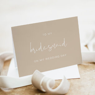INDIE Boho To My Bridesmaid On My Wedding Day Card