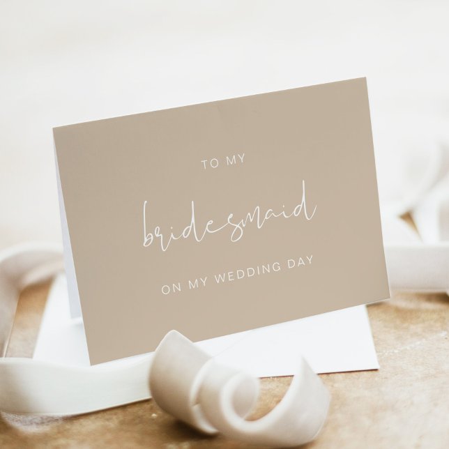 INDIE Boho To My Bridesmaid On My Wedding Day Card (Creator Uploaded)
