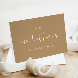 INDIE Boho To My Maid of Honor Wedding Day Card