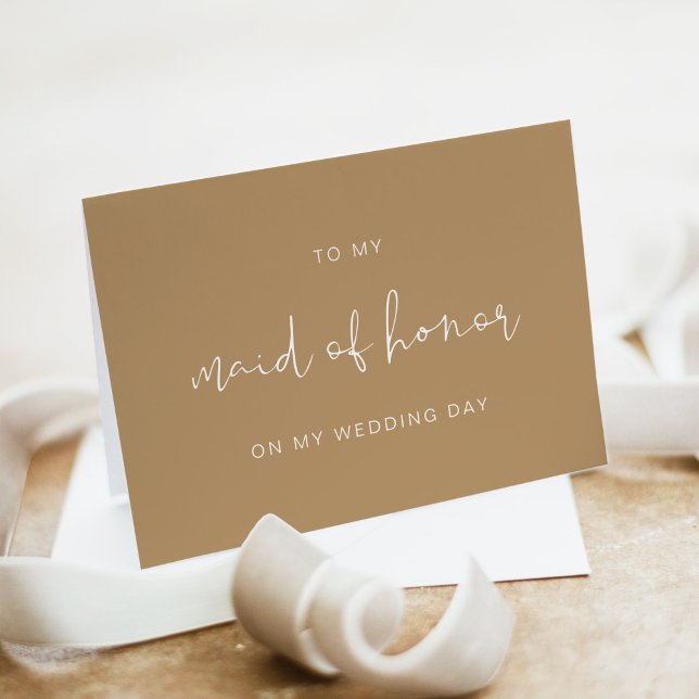INDIE Boho To My Maid of Honor Wedding Day Card (Creator Uploaded)
