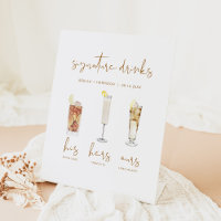 INDIE Boho Watercolor Cocktail Signature Drink  Pe