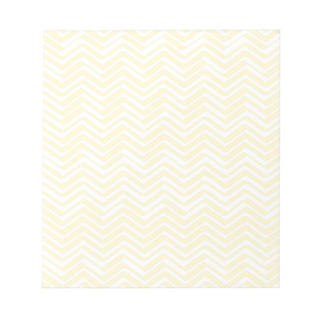 Indie Chevron Gold and White Pattern Notepad (Front)