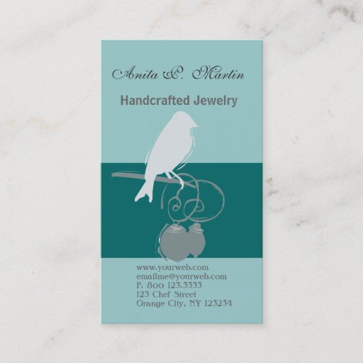 Customizable Indie Handcrafted Jewelry Bead  Artist Business Cards