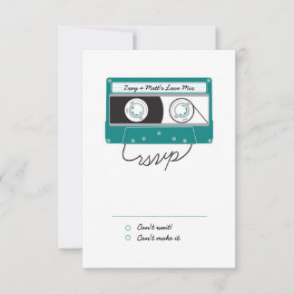 Indie Mixtapes (Teal / Silver) RSVP Card
