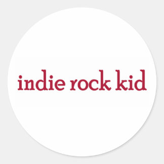Indie Rock Kid Classic Round Sticker