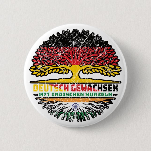 Indien Indisch Deutsch Deutschland Baum Wurzel Button (Front)