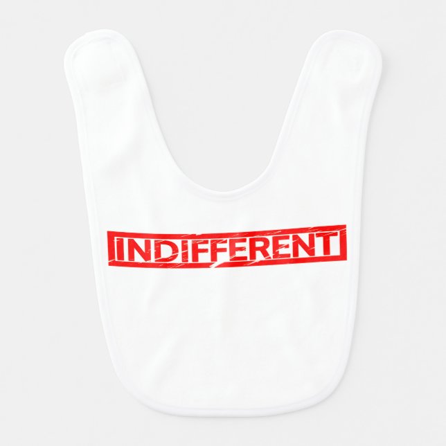 Indifferent Stamp Baby Bib (Front)