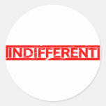 Indifferent Stamp Classic Round Sticker