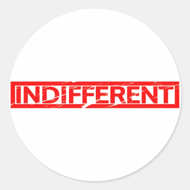 Indifferent Stamp Classic Round Sticker (Front)