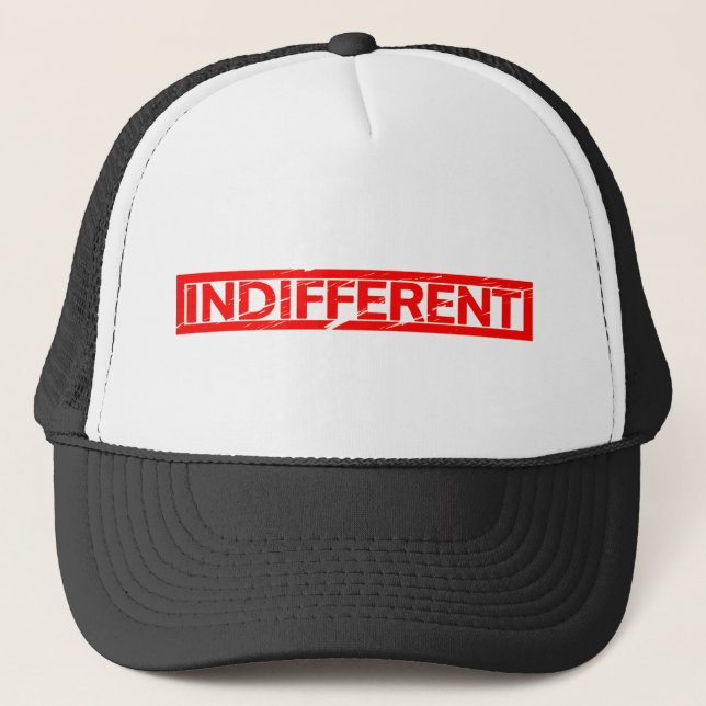 Indifferent Stamp Trucker Hat (Front)